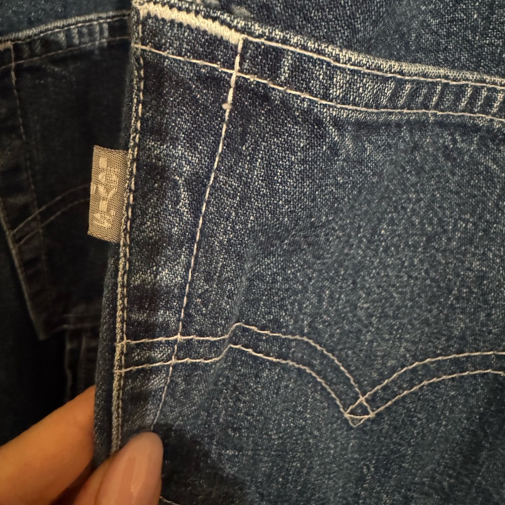 Vintage Levi’s Denim Overalls | Wide Leg / flare Blue Jean Dungarees - Picture 7 of 9